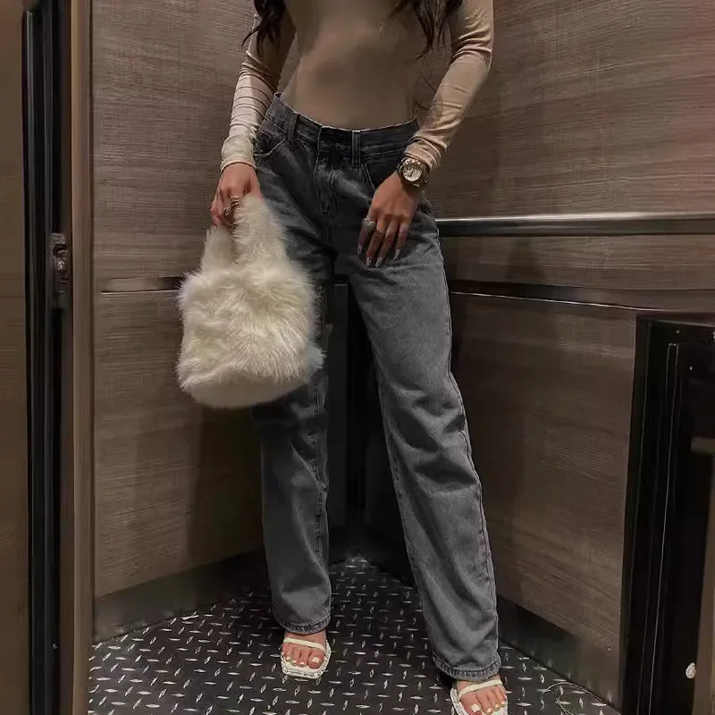 High-waisted Ripped Slims Jeans Women's Denim Trousers Smooths Your Silhouette European American Imported Quality - Image 4