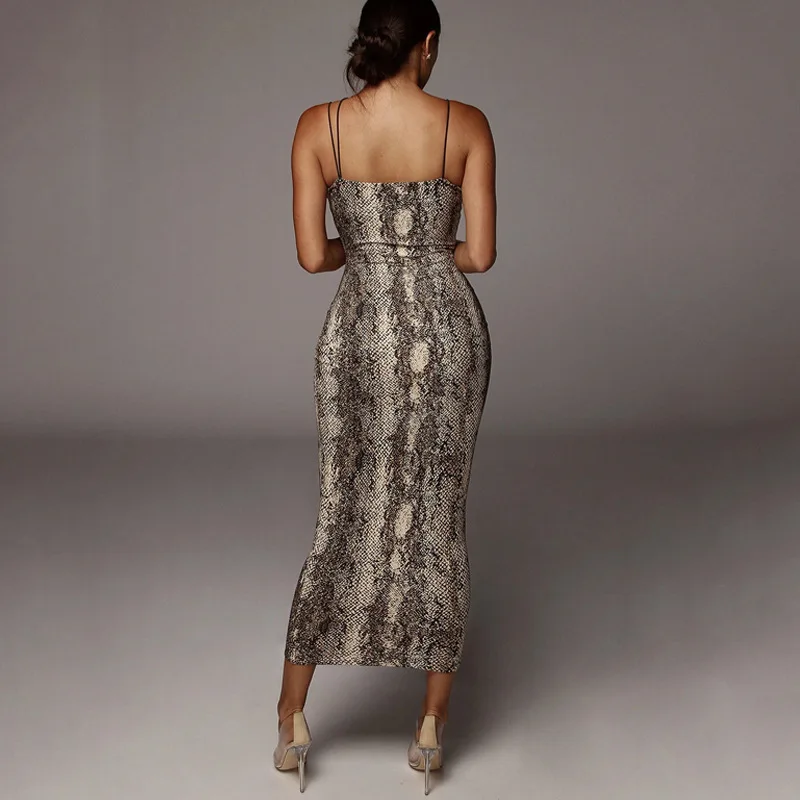 Summer Sexy Leopard Sleeveless Elegant Dress Women Clothing Female Fashion High Waist Spaghetti Strap Slim Evening Party Dresses - Image 2