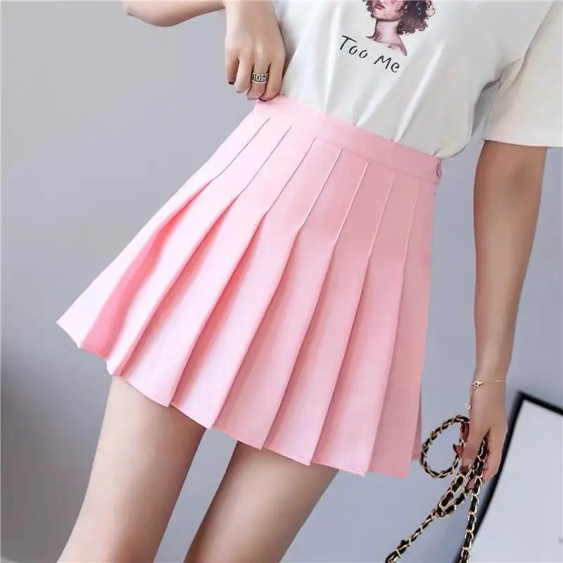 Mini Skirts Womens 2024 Summer Japanese School Pleated Skirts High Waist Kawaii Cute Pink Plaid Skirt Uniform Harajuku Jupe - Image 5