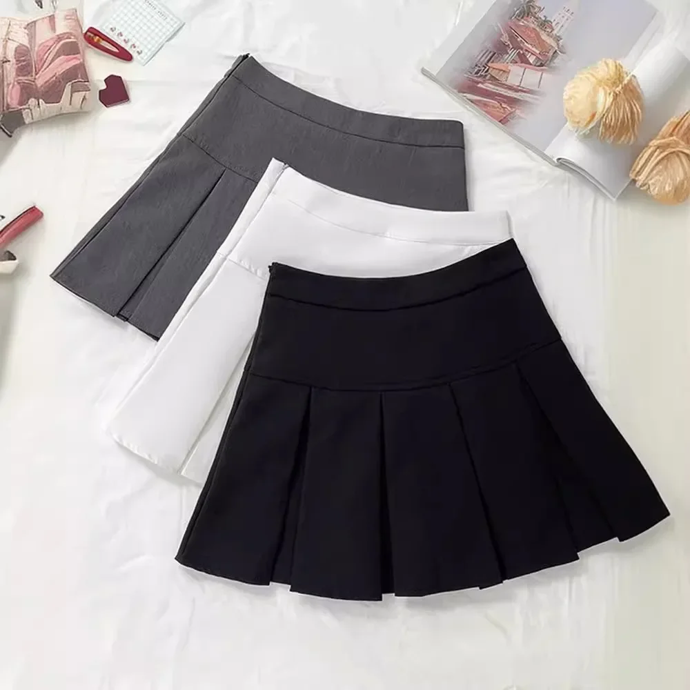 Grey High-waisted Mini Dress For Women Slimming Versatile Anti-exposure A- line Skirt Design Sensibility Spring Autumn 2024 New - Image 2